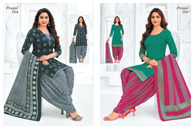 Priyanshi Vol 33 By Pranjul Printed Cotton Dress Material Wholesalers In Delhi